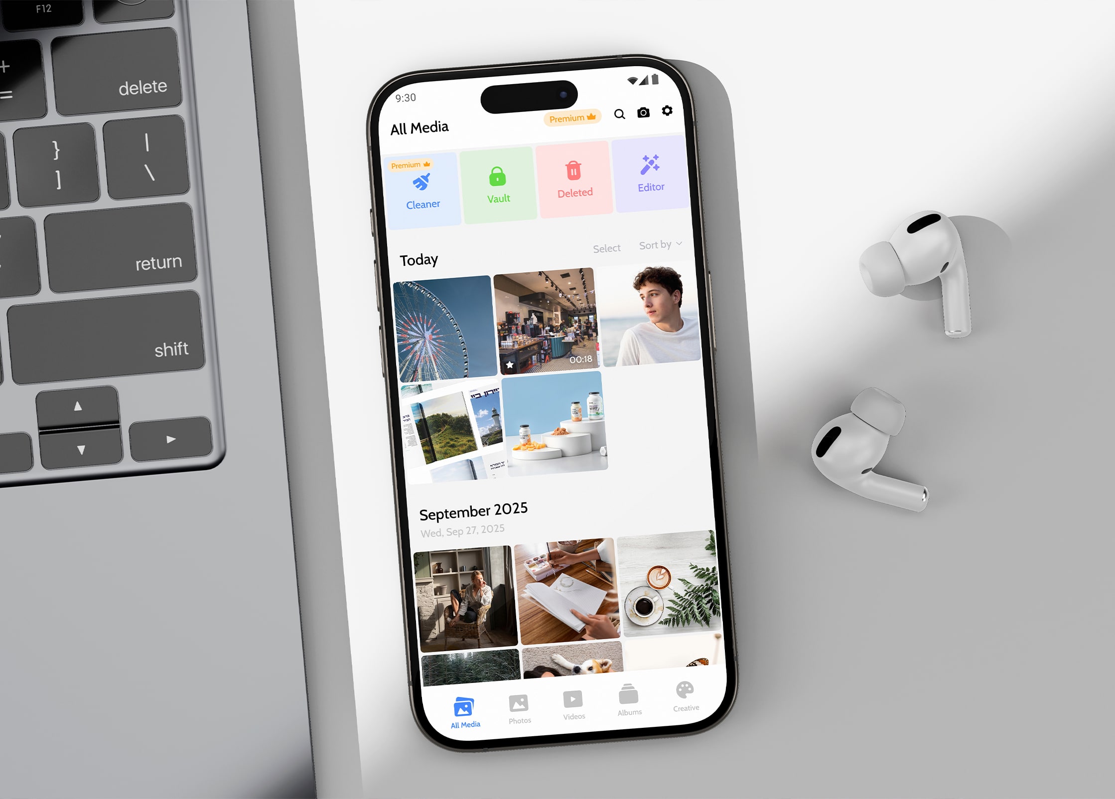 gallery app phone mockup