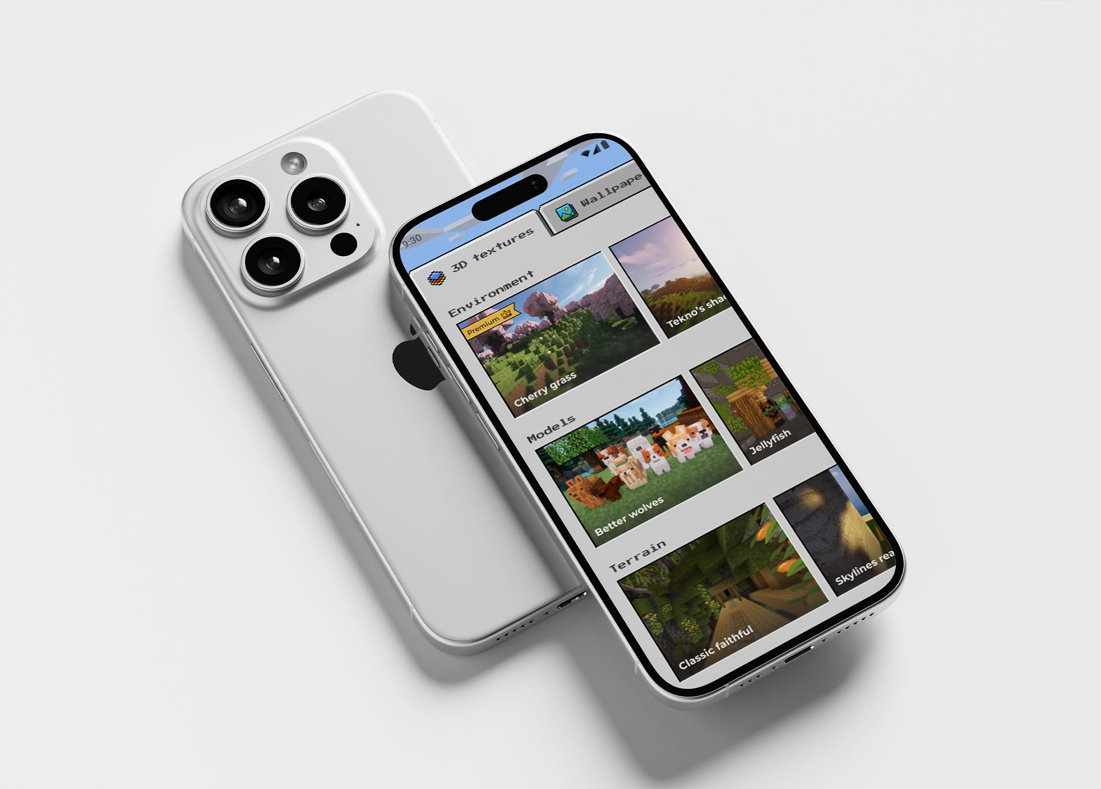 minecraft addons phone mockup